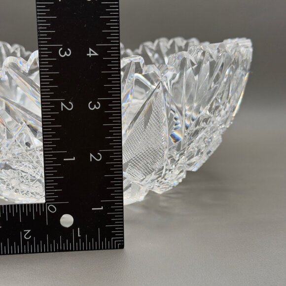 American Brilliant Period ABP Cut Glass Sawtooth Bowl Libbey 9” READ - Picture 5 of 16